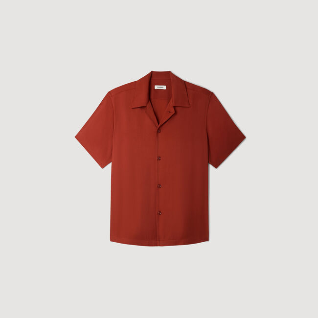 Loose-fit shark collar shirt