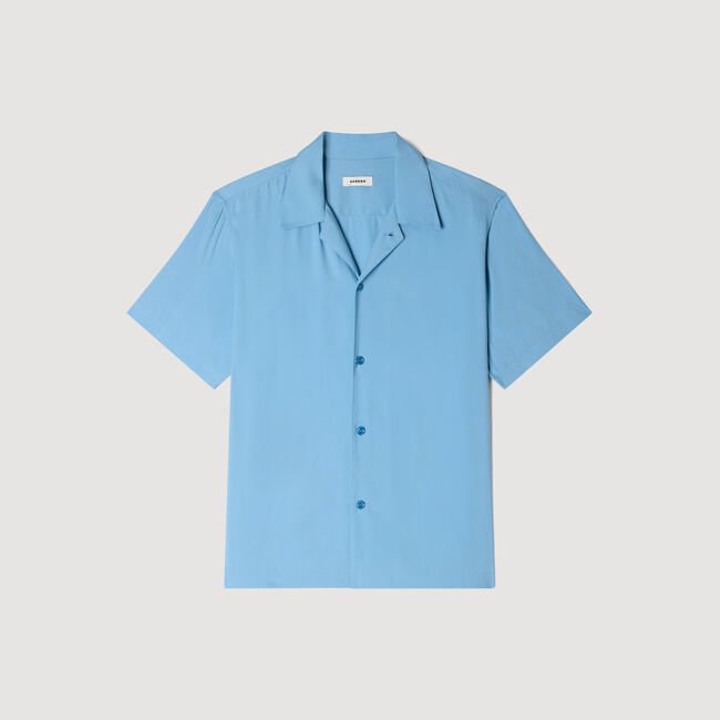 Loose-fit shark collar shirt