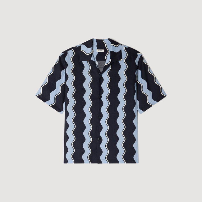 Printed linen shirt