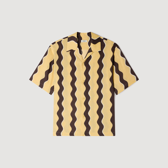 Printed linen shirt