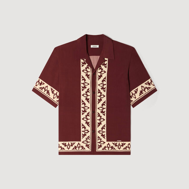 Contrast print loose-fit shirt