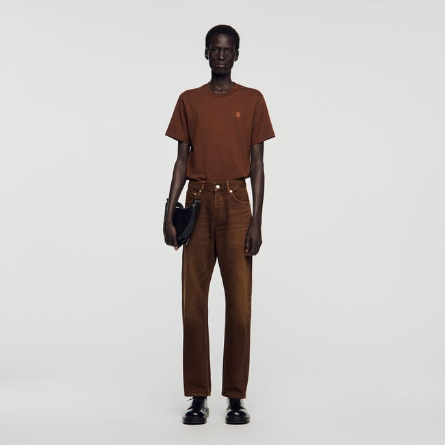 Regular washed-effect jeans