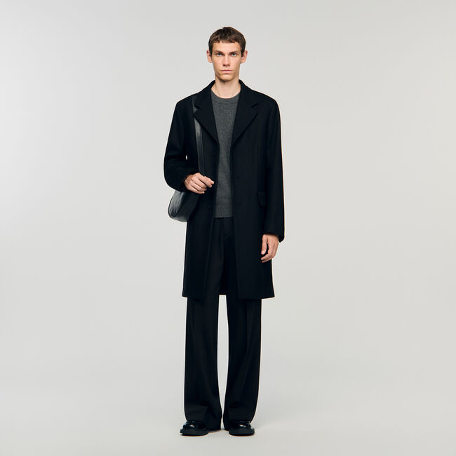 Wool and cashmere coat