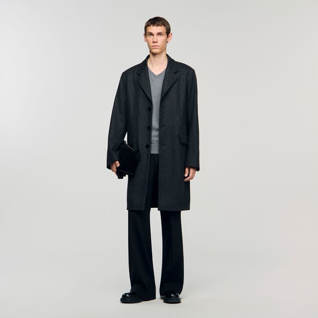 Wool broadcloth coat