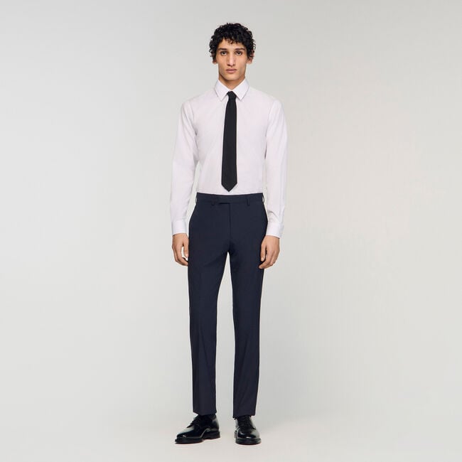 Wool suit trousers