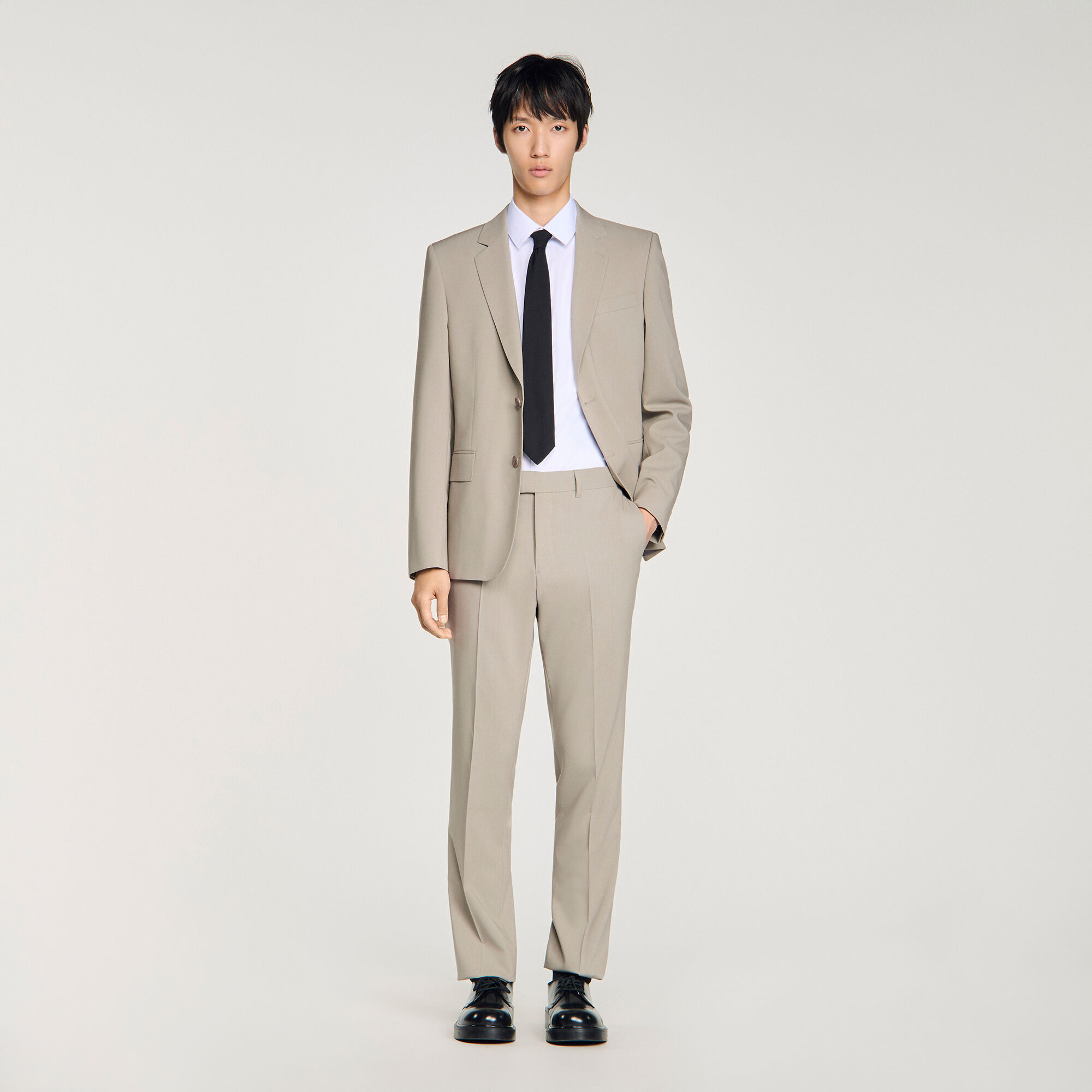 Wool suit trousers