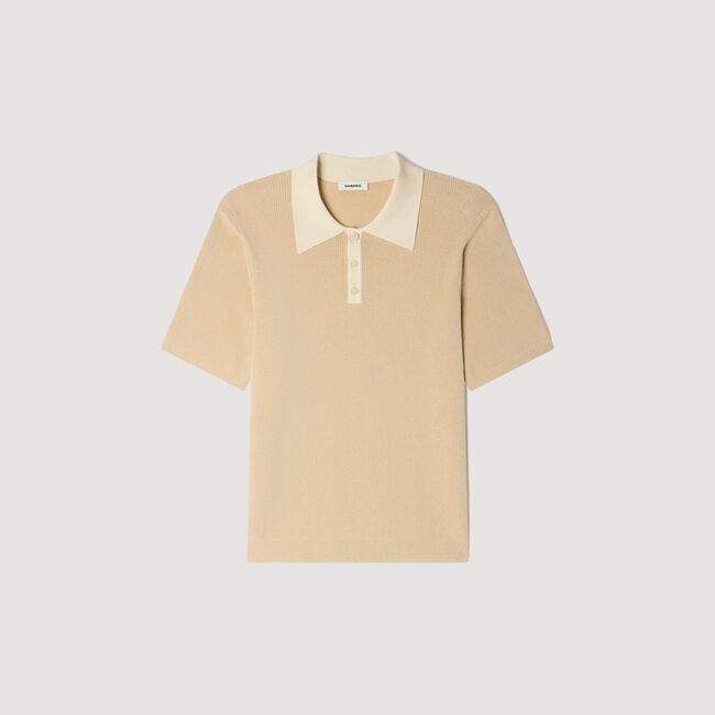 Two-tone polo shirt