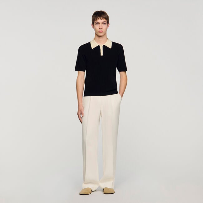 Two-tone polo shirt