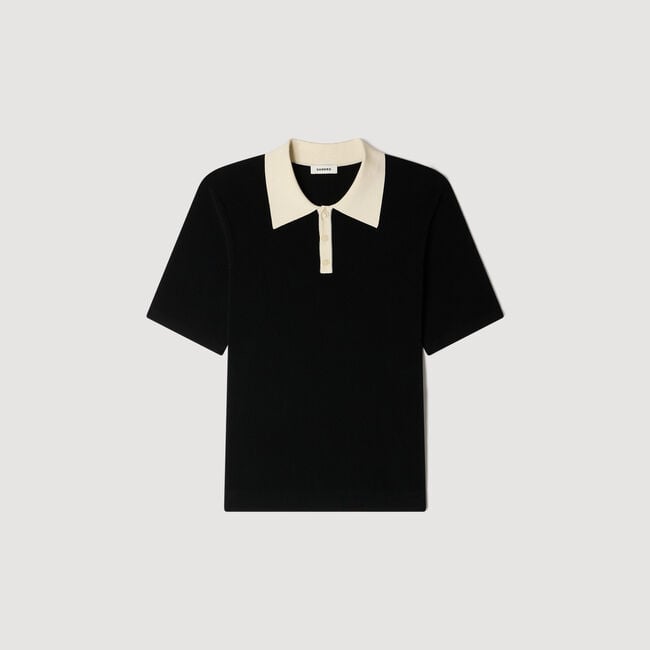 Two-tone polo shirt