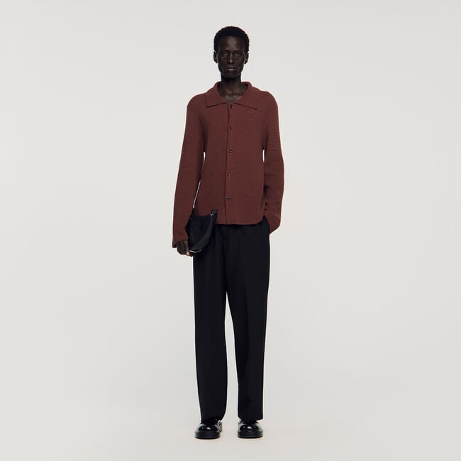 Waffle-knit shirt