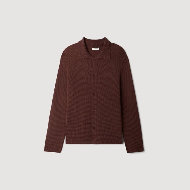 Waffle-knit shirt