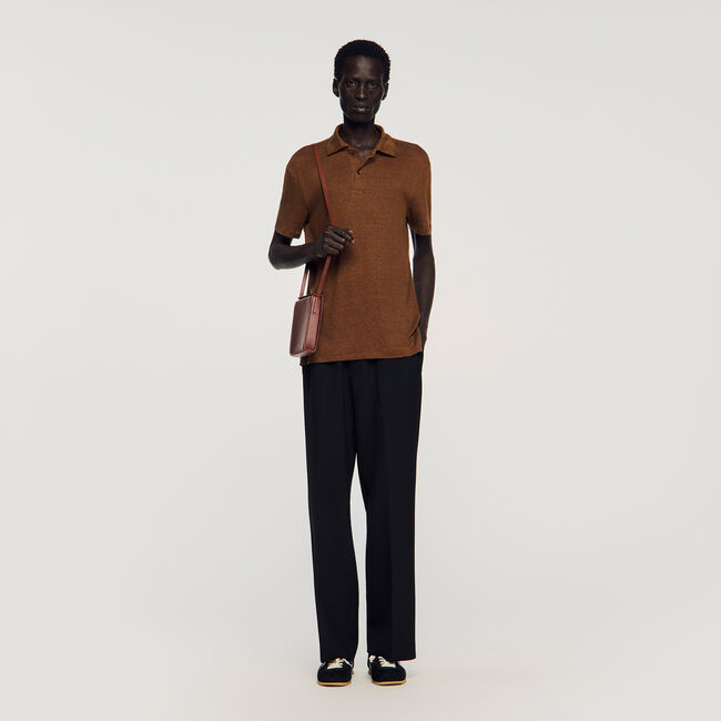 Linen polo shirt