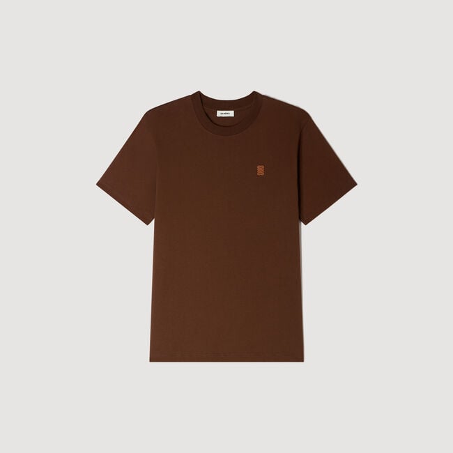 Leather logo T-shirt