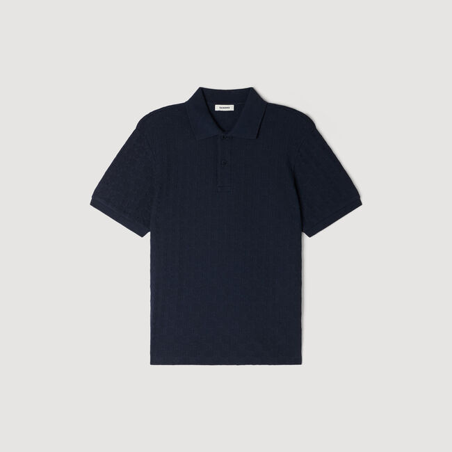Square Cross jacquard polo